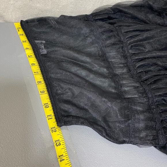 Widow Womens Sheer Mesh Midi Skirt Size M Goth Grunge Vampy Witchy Shadow Kiss - Picture 8 of 10